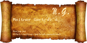 Meitner Gertrúd névjegykártya